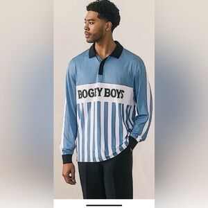 bogey boys Macklemore athletic‎ Powder Blue L/S polo Performance Jersey golfing